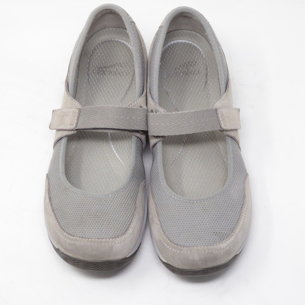 Dansko Hennie Womens Mary Jane Shoes Gray Leather Mesh Walking Flats 39 / 8.5 - Picture 3 of 10